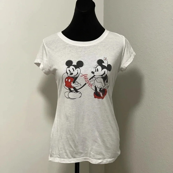 Disney Mickey and Minnie Short Sleeve Top Size Large - Picture 1 of 4